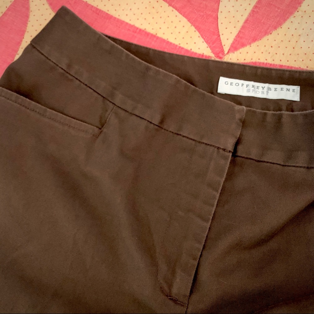 Geoffrey Beene Sport Brown Twill pants EUC size 8R